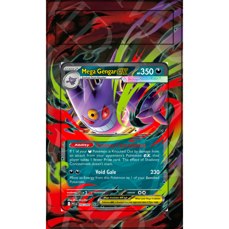 Mega Gengar Ex #56 Pokemon Phantasmal Flames (Extended Art)