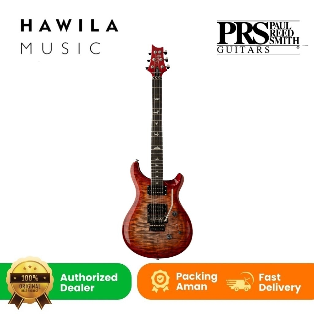 Gitar PRS SE Custom 24 Floyd Charcoal Cherry Gitar Elektrik PRS