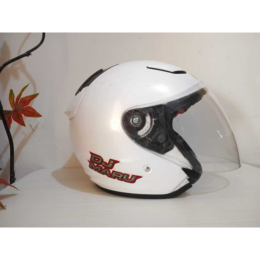 HELM KYT DJ MARU PUTIH ORIGINAL REKONDISI SECOND PILIHAN 2