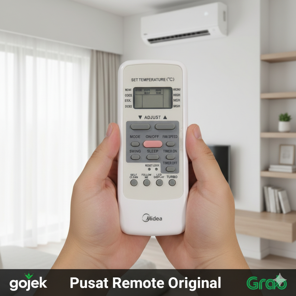REMOTE REMOT AC MIDEA R51I19 BGE SEPERTI ORIGINAL