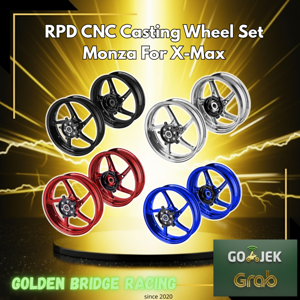 Velg Set Depan Belakang CNC RPD Monza Xmax Old New Connected