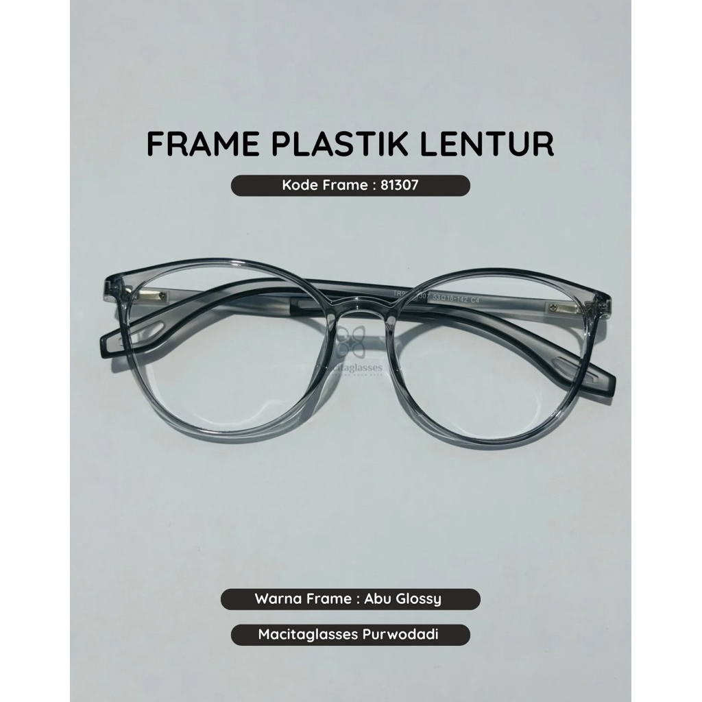 Macitaglasses - Frame Oval Kacamata Lentur 81307