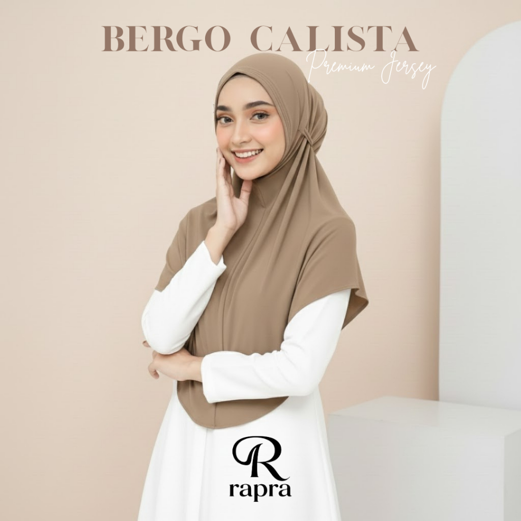 Rapra - Hijab Instan Bergo Tali Jersey Premium / Bergo Instan Jersey Tali