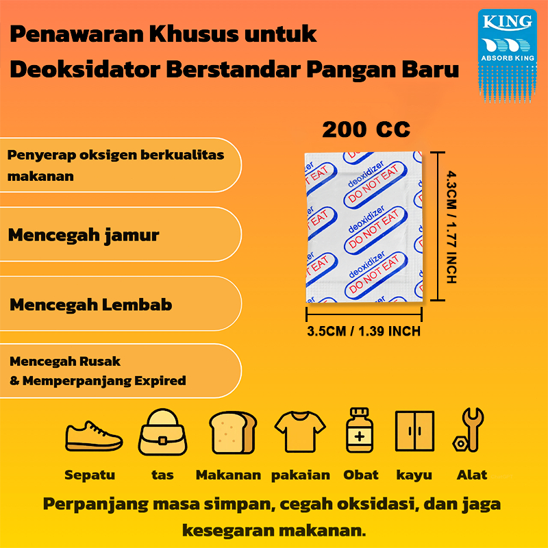 400 PCS/SET Makanan Oxygen Absorber Basah Kering/Silica Gel Natural Desiccant Pengawet Kue Daging Bu