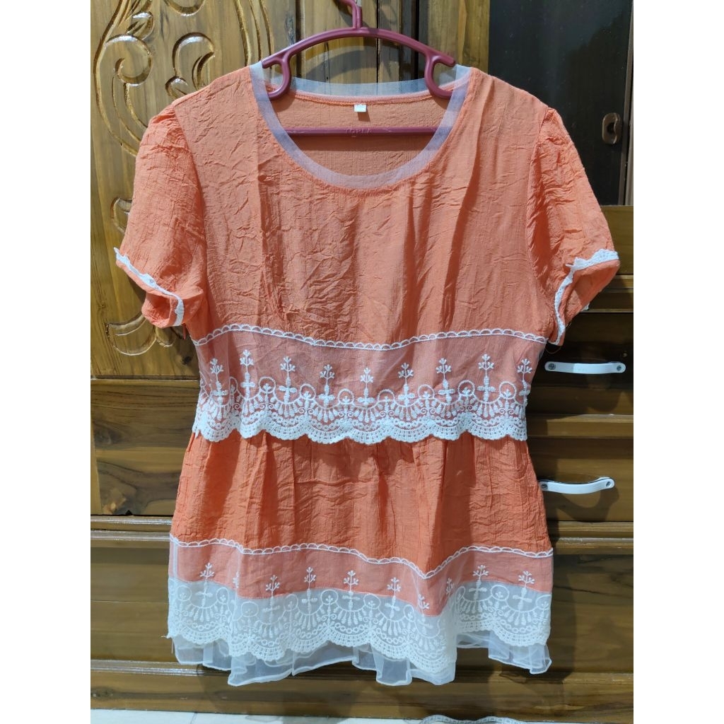 Atasan Blouse Wanita / Atasan Lucu Renda Renda