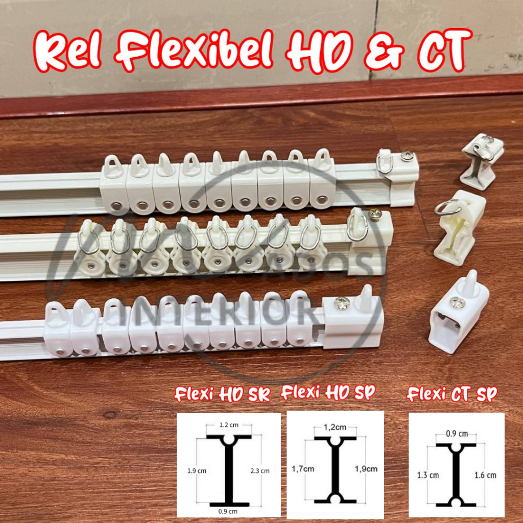 Rel fleksible / Rel Gorden Lengkung / Rel Vitrase Flexibel / Tiang Gorden Flexibel