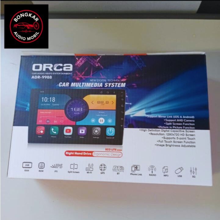 HEAD UNIT ANDROID 9 INCH ORCA ECO LITE 2/32GB / HEAD UNIT ANDROID ORCA ECO LITE SERIES 9 INCH / HEAD