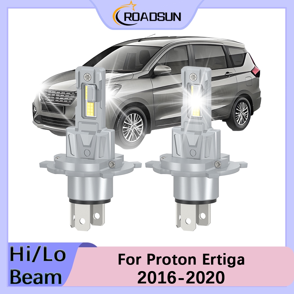 [For Proton Ertiga 2016-2020] Sepasang LED Lampu Depan Mobil Super Bright Hi/Lo Beam 300W 24000LM 60