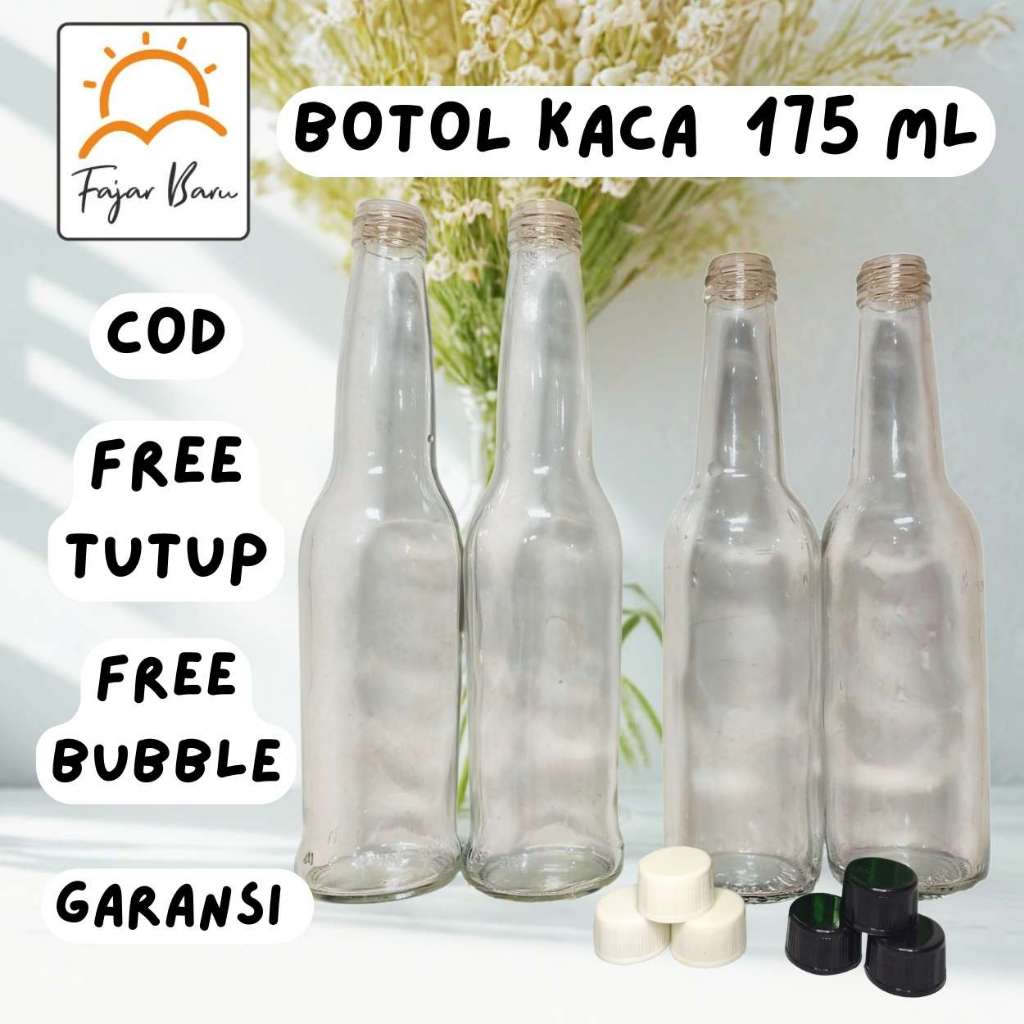 BOTOL KACA POLOS / MIXMAX / ICELAND / 175 ML / 150 ML / 200 ML BOTOL KACA MADU / SIRUP / KOPI