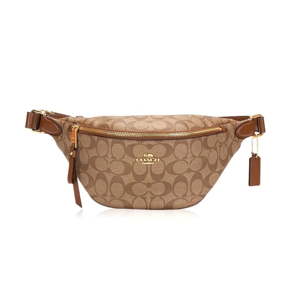 COACH Belt Bag In Signature Canvas Coach Waistbag Cocok Untuk Pria Dan Wanita Tas Pinggang Pria Brow