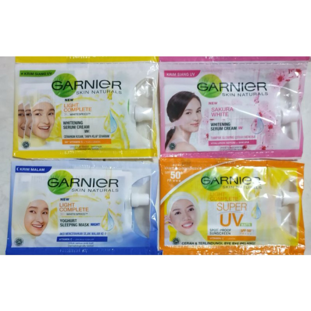 Garnier Sakura Glow Cream | Garnier Bright Complete Serum Cream UV | Garnier Bright Complete Night C