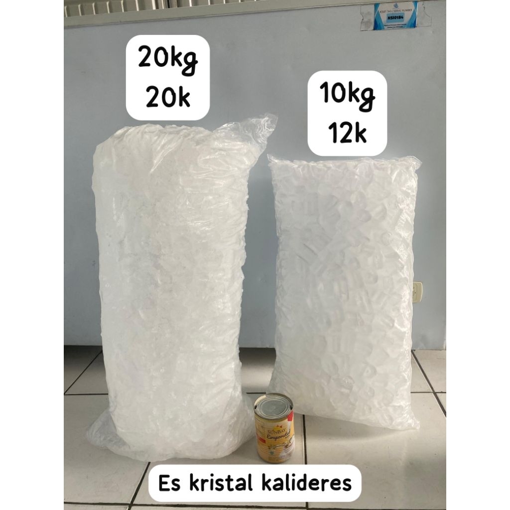 es batu kristal 20kg dan 10 kg  food grade (jakarta barat cengkareng kalideres)
