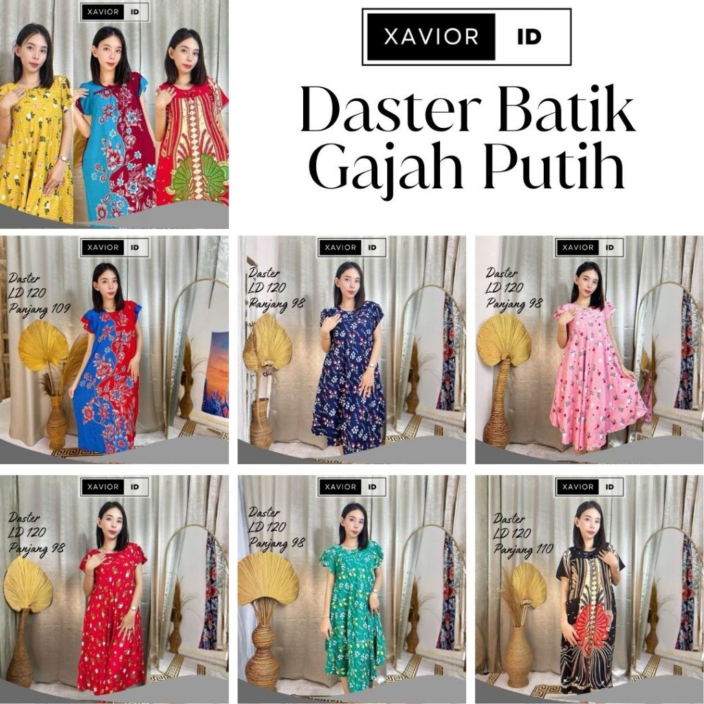 DASTER BATIK GAJAH PUTIH / DASTER MOTIF BUNGA