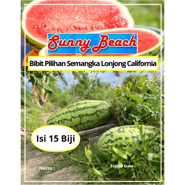 Bibit Pilihan Semangka Lonjong California | Biji Benih Semangka California | Semangka