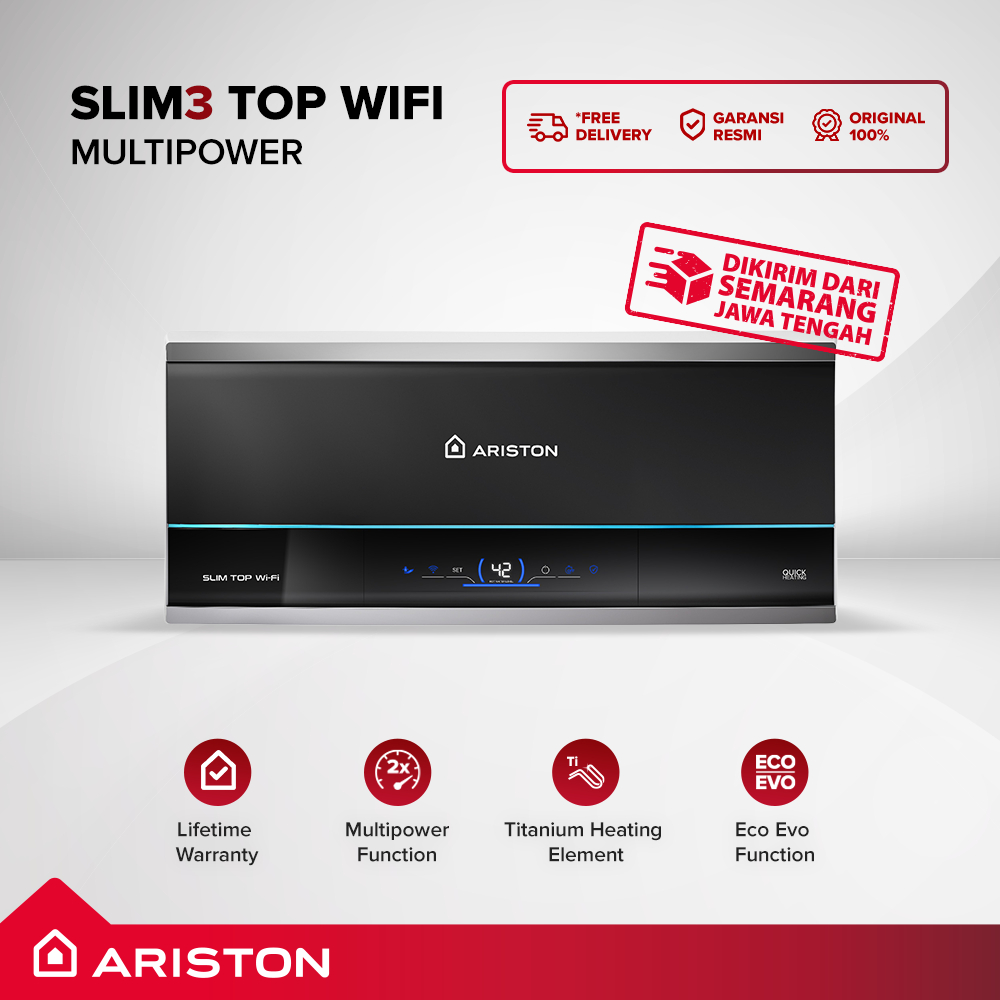 ⁠Ariston Water Heater Slim3 30 Liter Top Wifi