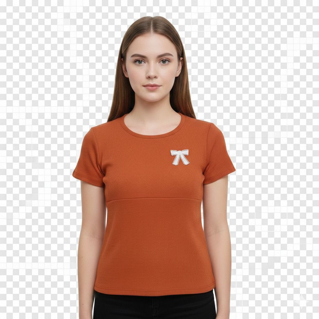 CHLstore Baju Wanita Crop Top Lengan Pendek Sablon Pita Kaos Cewek "A-059"