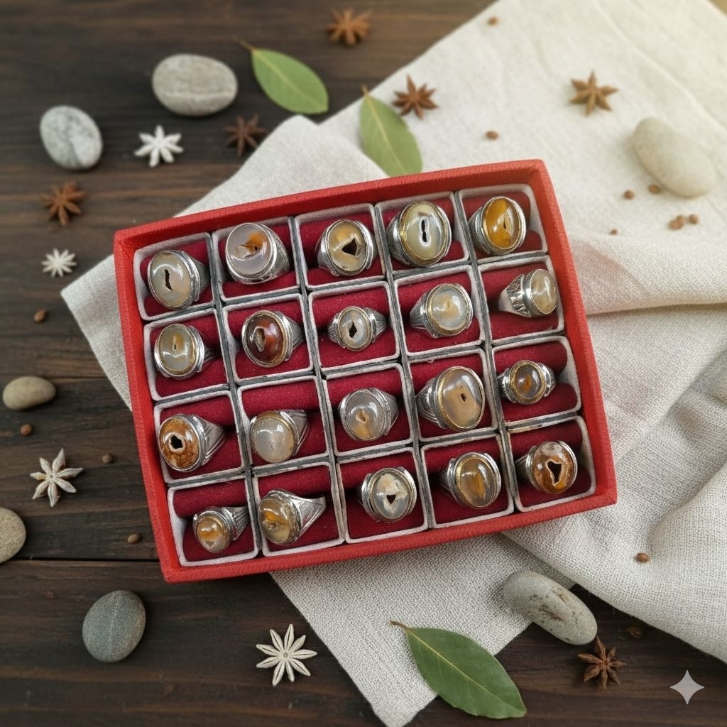 cincin batu akik natural asli sulaiman anggur combong ring momel lawasans clasik