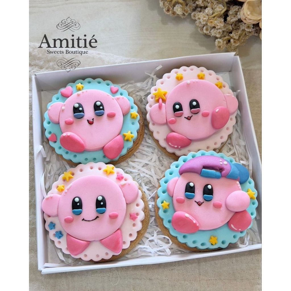 Kirby Cookies Deco isi 4 /  Cookies Hampers / Birthday Gift / Birthday Hampers / Kukis Natal / Butte