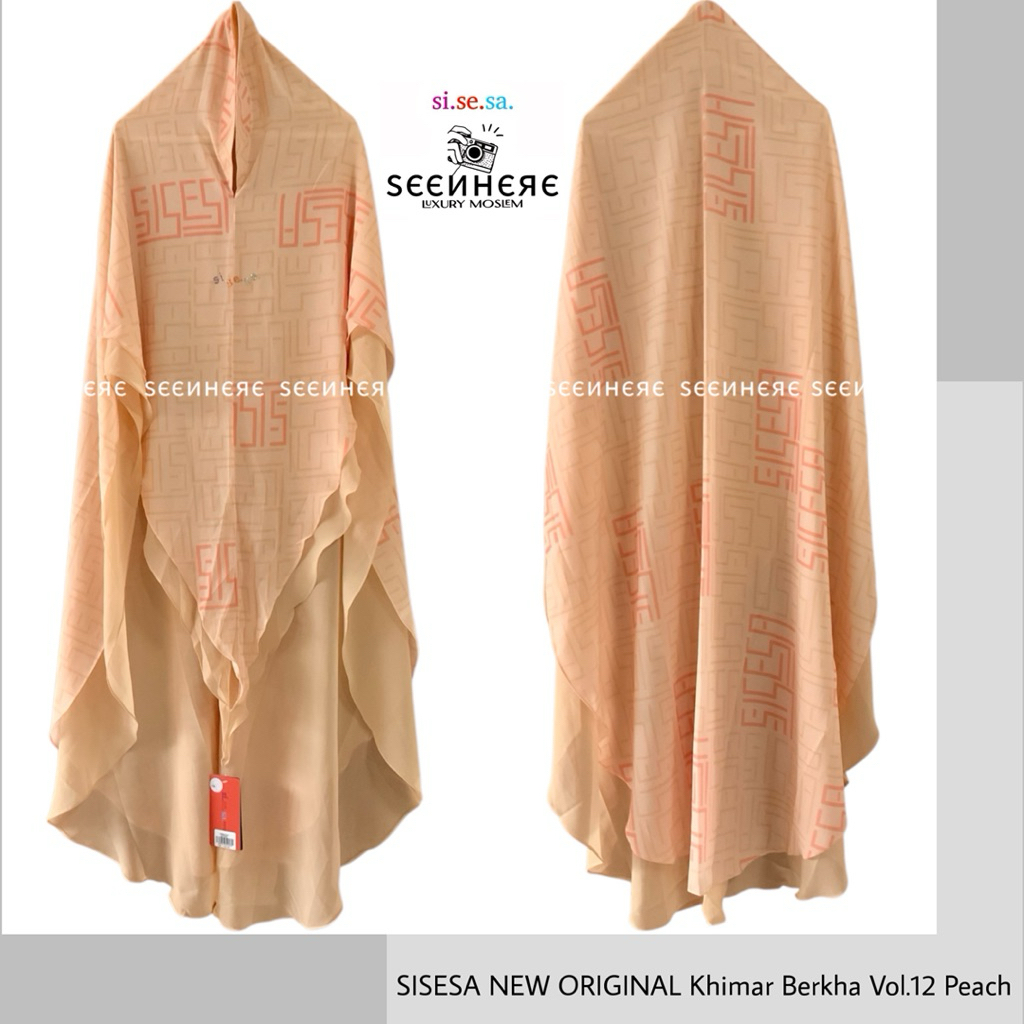 SISESA NEW ORIGINAL GUARANTEED - Khimar Berkha Vol.12 Light Peach