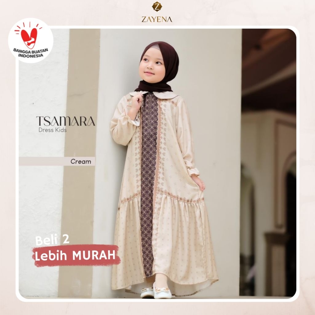 ZAYENA - Tsamara Dress Kids Raya Series Motif Exclusive