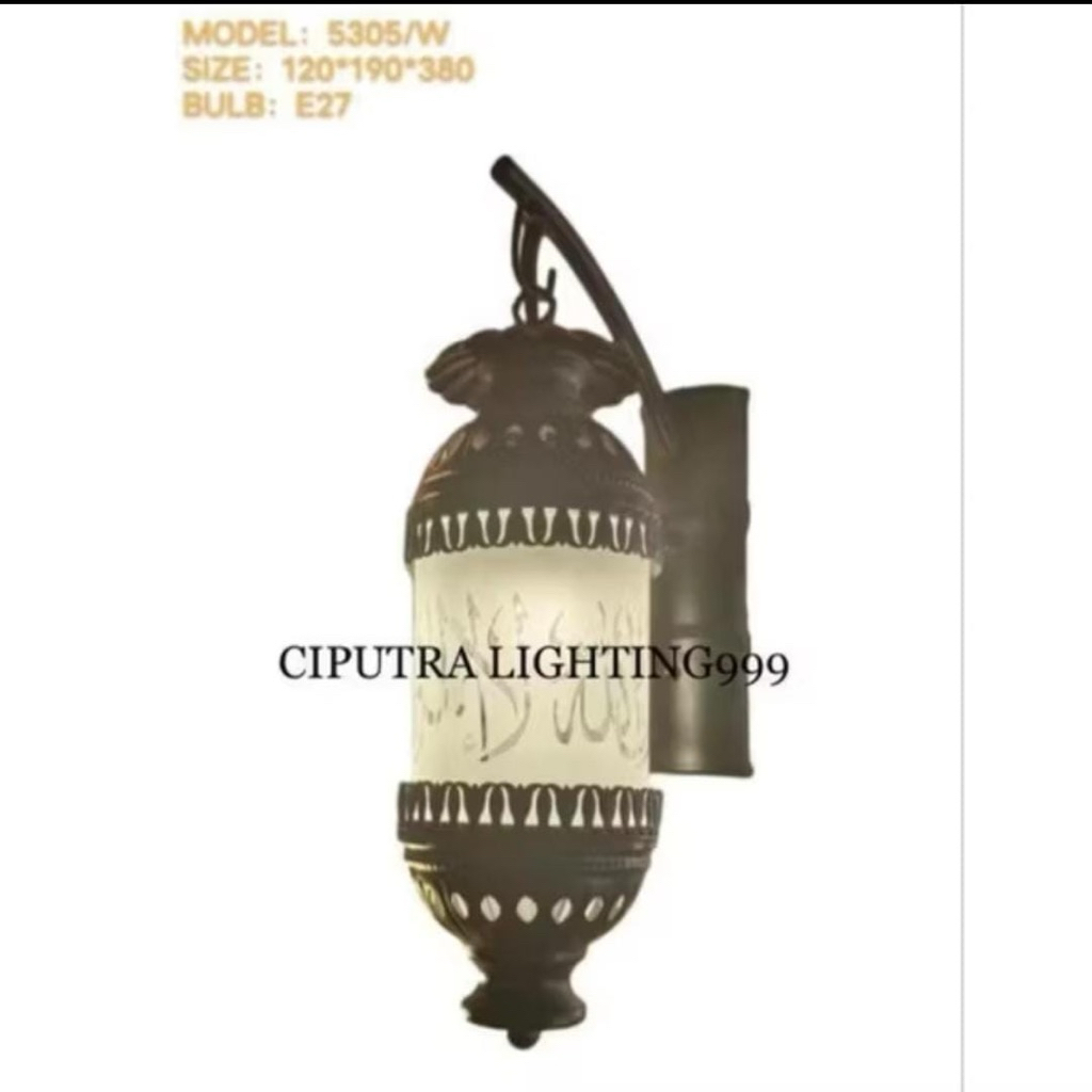 LAMPU DINDING HIAS KLASIK OUTDOOR TERAS 1 LAMPU ELEGAN