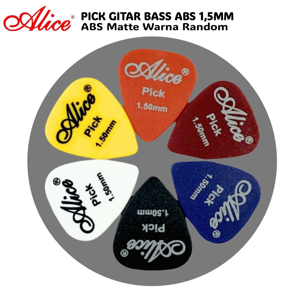 Pick Gitar Bass Ukulele Alice Ukuran 1,5mm