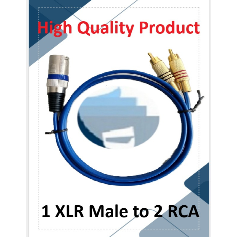 Kabel kitani 1 XLR Male Stereo to 2 RCA 1M