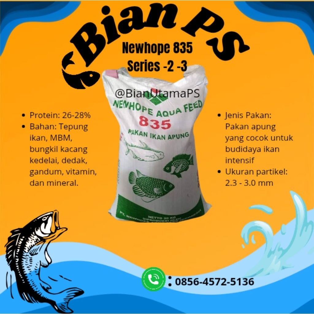 Pelet Pakan Ikan newhope 835 -3 -2