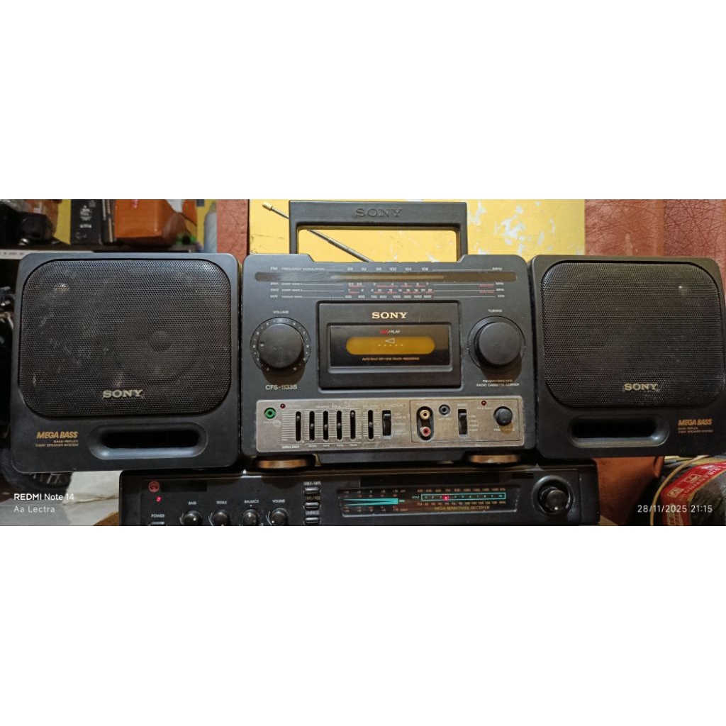Compo Sony cfs-1133s Mega Bass semua fungsi