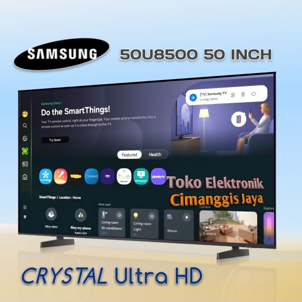 smart tv led Samsung 50 inch digital 4K CRYSTAL UHD 50U8500