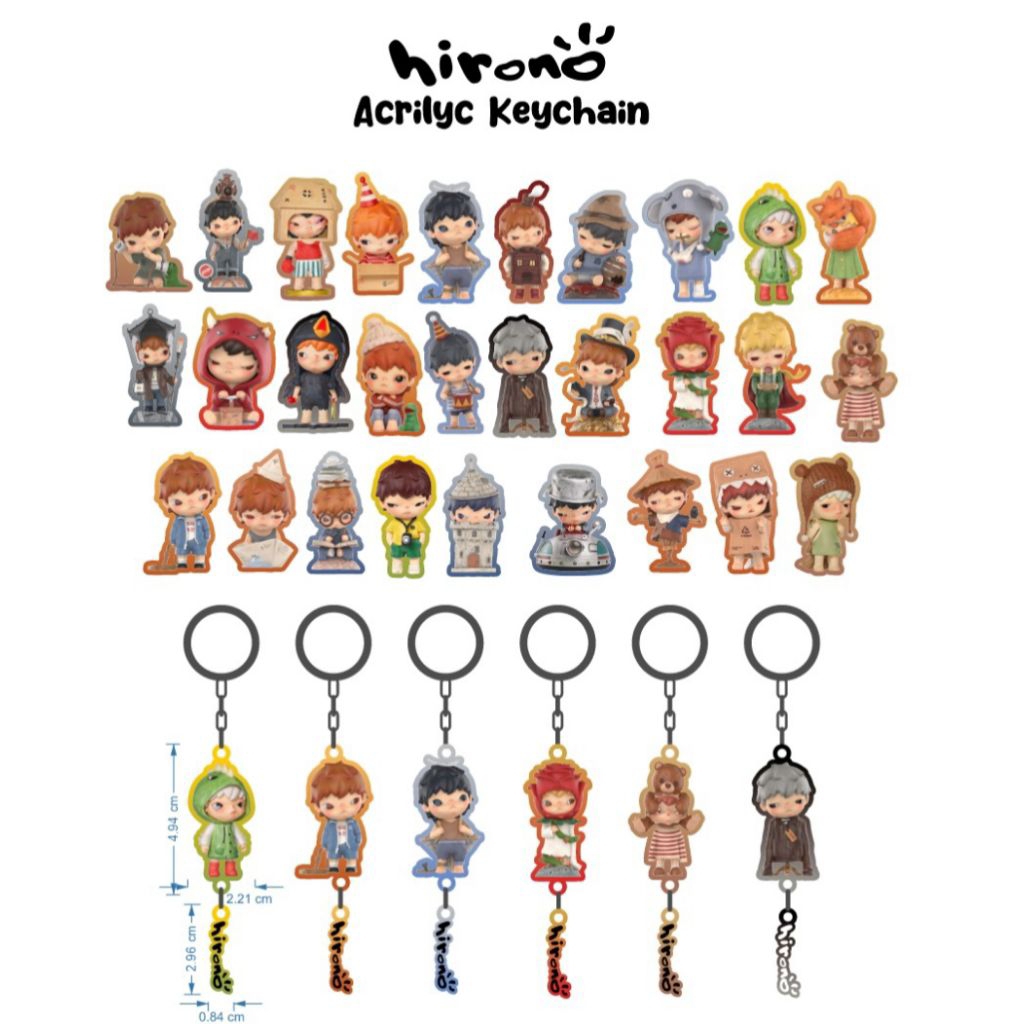 HIRONO POP MART KEYCHAIN ACRYLIC