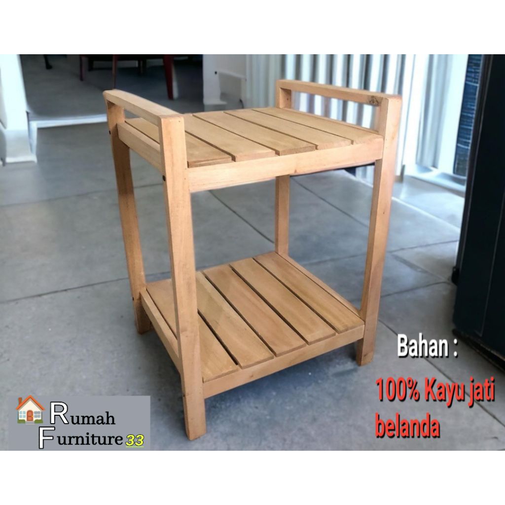 Rak dispenser galon 2 susun || Rak kayu aestetik  || Rak kayu jati belanda