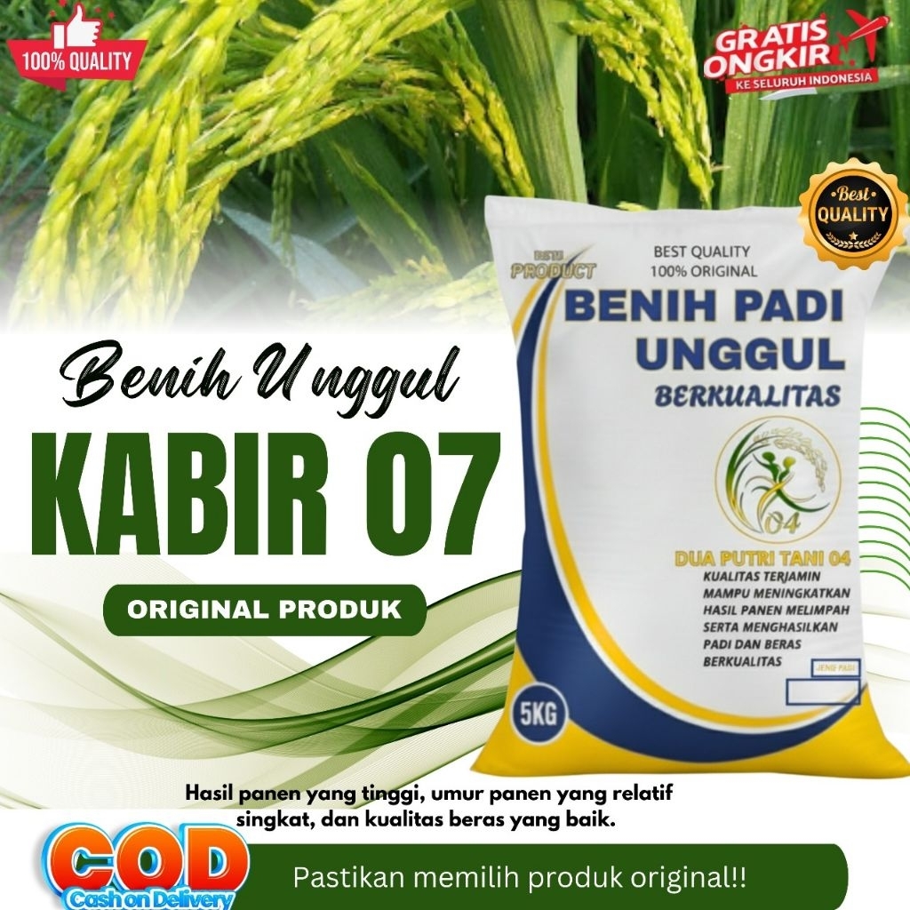 Benih Padi Unggul KABIR 07 Kemasan 5kg
