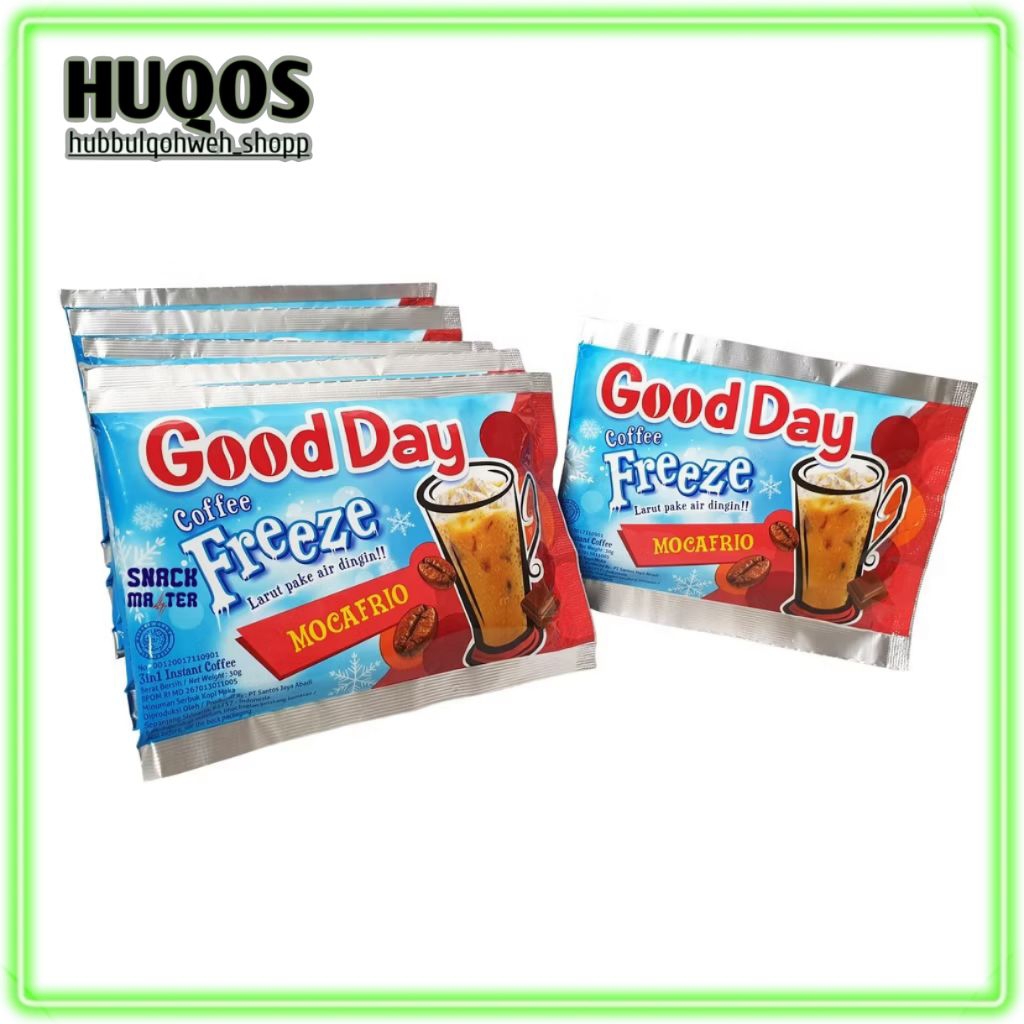HUQOS | Kopi Good day Freeze Mocafrio 10 sachet/1 Renceng Original 30gr