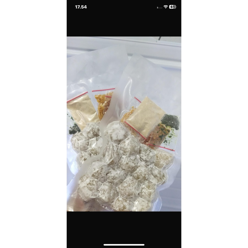 Cimol Bojot Kering isi ayam suwir dan keju