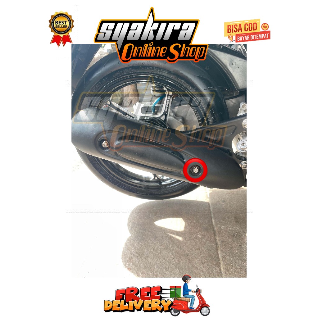 BAUT TAMENG KNALPOT ( 1 BAUT ) MODEL SLASH BIASA BEAT ESP NEW SCOOPY ESP NEW STREET TAHUN 2015 - 202