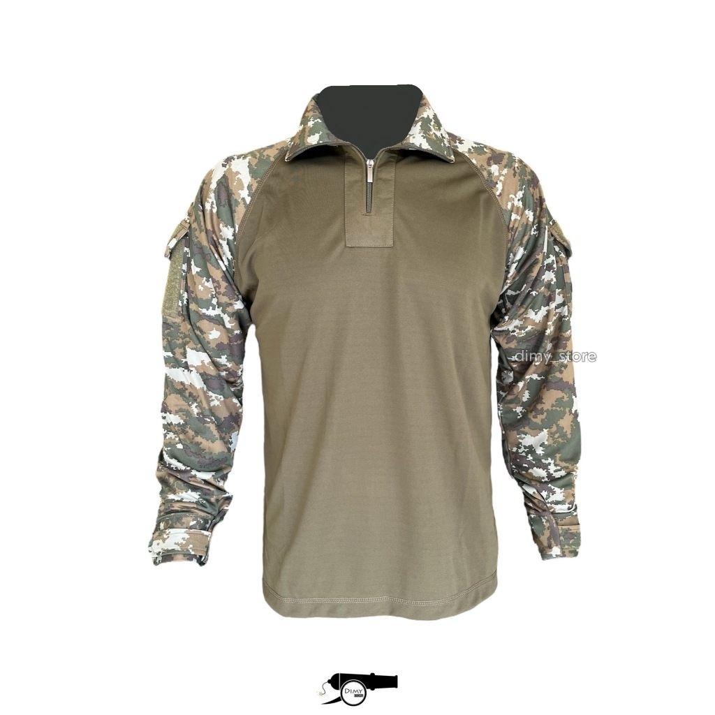 Baju BDU Full Dryfit Raglan Loreng Kostrad Green Sage Terbaru Kaos Tactical Kaos Latihan Outdoor Kao