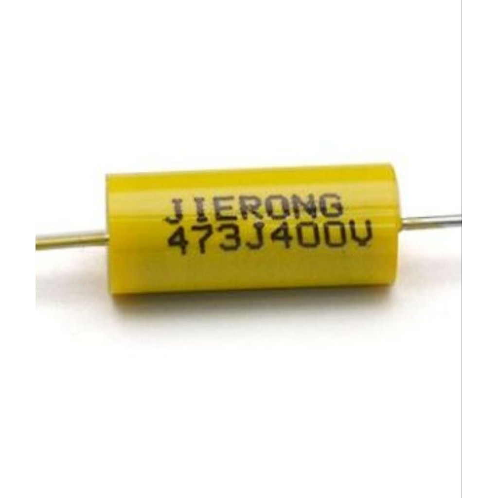 Kapasitor Tone gitar Yellow Drop Axial Polypropylene,473/0,047uF 47 nF 400V