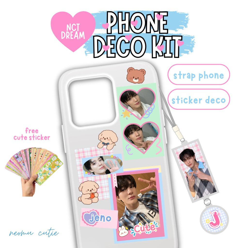 [COD] NCT DREAM DECO KIT PHONE STRAP STICKER JENO JAEMIN HAECHAN MARK JISUNG CHENLE RENJUN