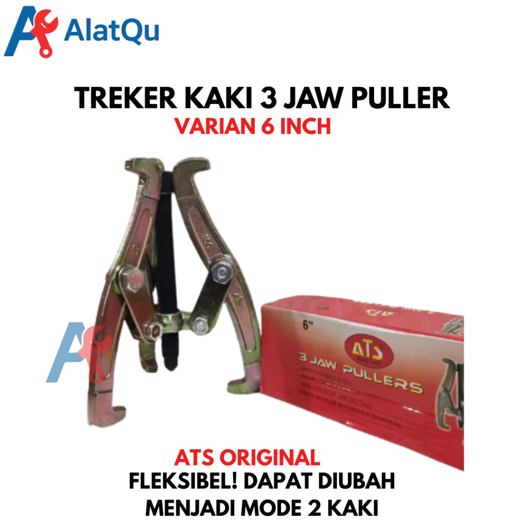 Tracker Traker Treker Kaki 3 ATS 6" Inch inci inchi | 3 Jaw Puller Multifungsi Bisa Diubah Jadi 2 Ka