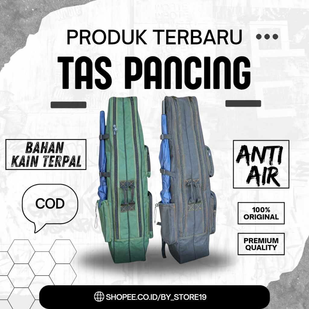 TAS PANCING JORAN 80CM, 100CM, 120CM DOUBLE PAYUNG BAHAN DARI KAIN TERPAL TRUK TEBAL ANTI AIR