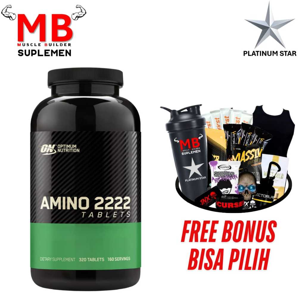 Amino 2222 320 Tabs Optimum Nutrition ON BPOM Amino2222 Tablet 2000 2002 Prolab Platinum Muscletech