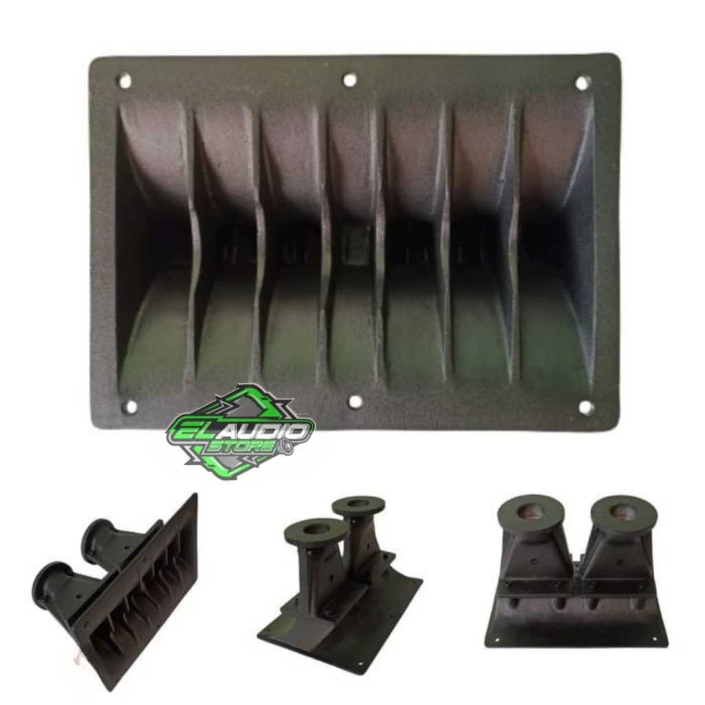 Horn Tweeter Line Array Ukuran 17x24 cm Double Exit 2x1inch / Corong Twiter Multi Drat Baut Bahan Co