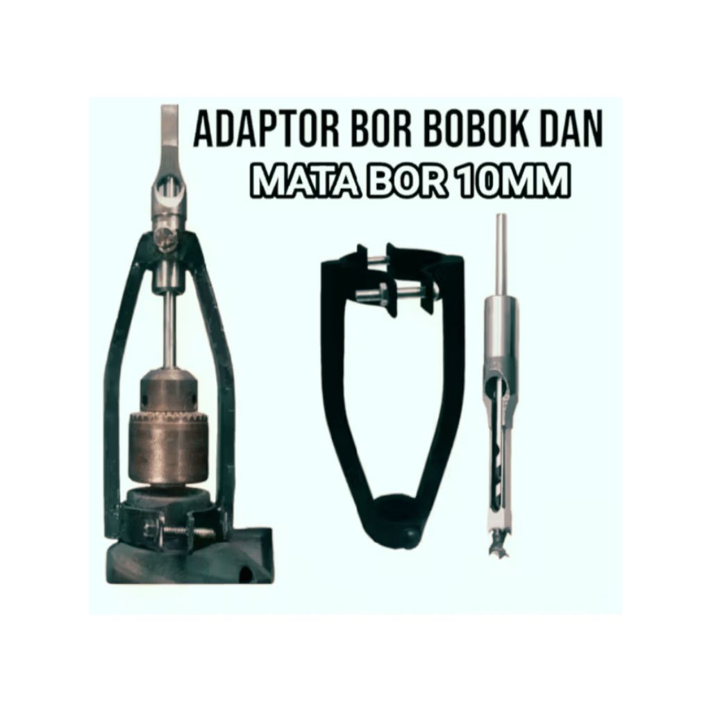 Adaptor bor bobok kayu persegi dipasang dimesin bor tangan