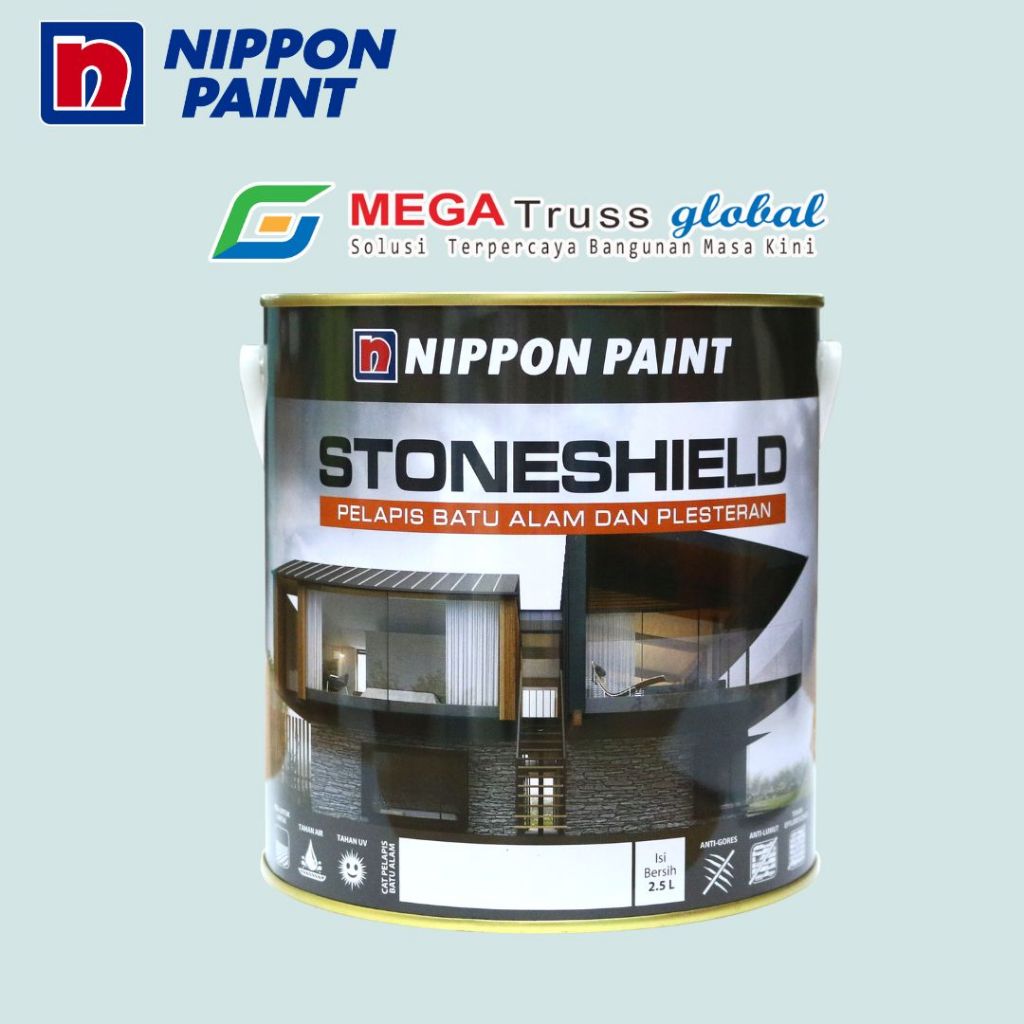 Cat Pelapis Batu Alam - nippon paint kemasan 1 Kg-Cat Batu Alam Murah-Nippon Stoneshield