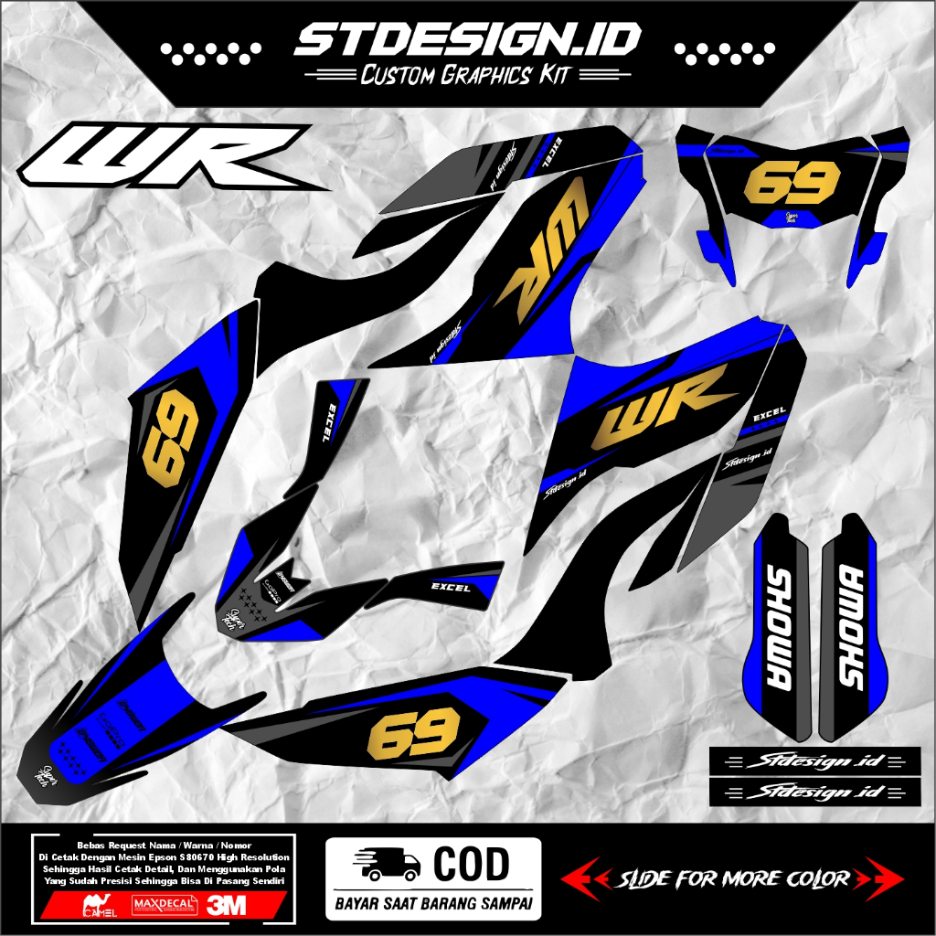 Decal WR155 Full Body Supermoto Yamaha WR 155R Tebal Hologram Superglossy WR Simple 7
