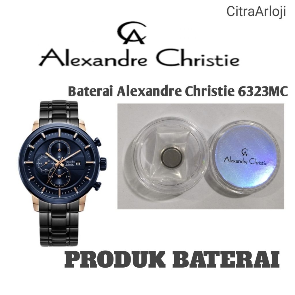 Baterai jam tangan Alexandre Christie 6323MC