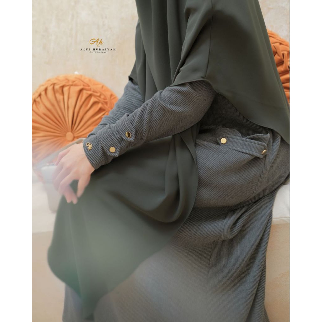 [BISA COD] ABAYA HAYFA BY ALFI HURAIYAH | ABAYA KNIT PREMIUM