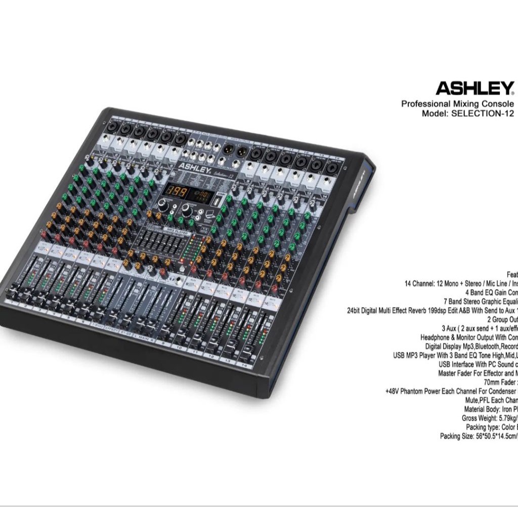 MIXER AUDIO SELECTION 12 ORIGINAL MIXER 12 CHANNEL BETAVO USB MP3