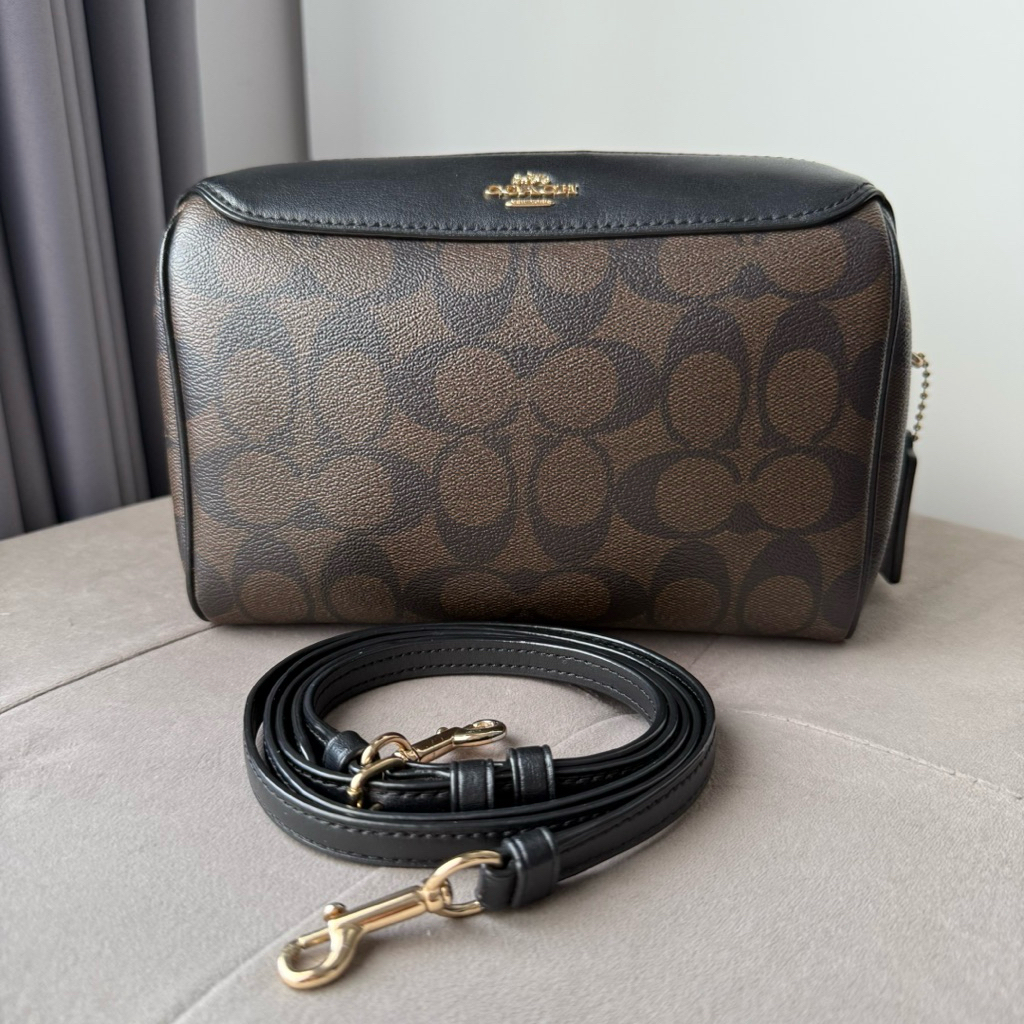 Preloved Coach Mini Bennett Signature Mahogany